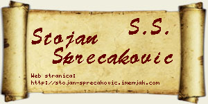 Stojan Sprečaković vizit kartica